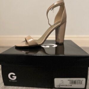 G by Guess Nude heel chunky block heel